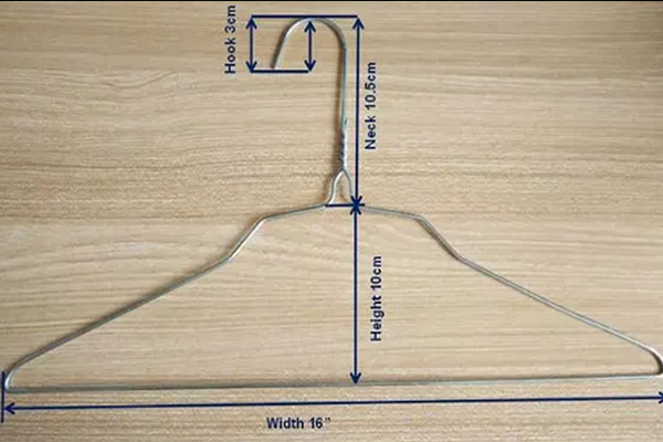 clothes hanger wire thickness