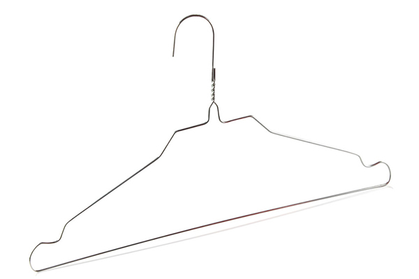 White Metal Wire Notched Hangers Clothes Coat Trouser Garment 40cm 16" 13 Gauge 