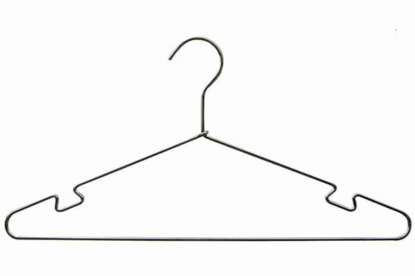 Diameter 1.9mm Laundry Drying Hanger , 16 Inch White / Black Wire Coat  Hangers