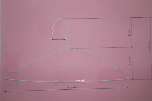 White painted cloth hanger